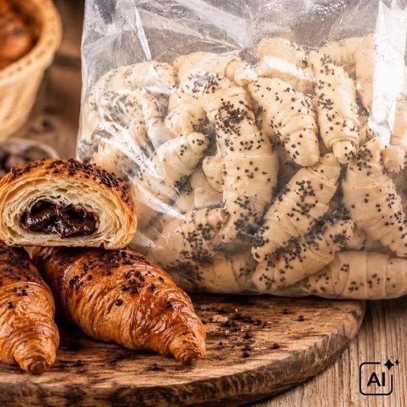 24 stk. lækre croissanter med nougat- og chokoladefyld ??