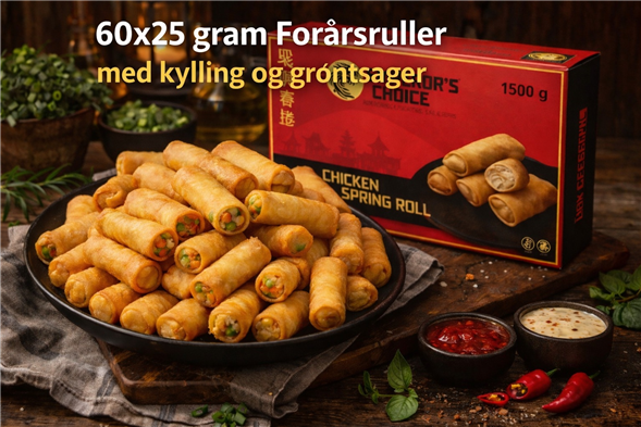 FORÅRSRULLER MED KYLLING & GRØNTSAGER 🫔🔥