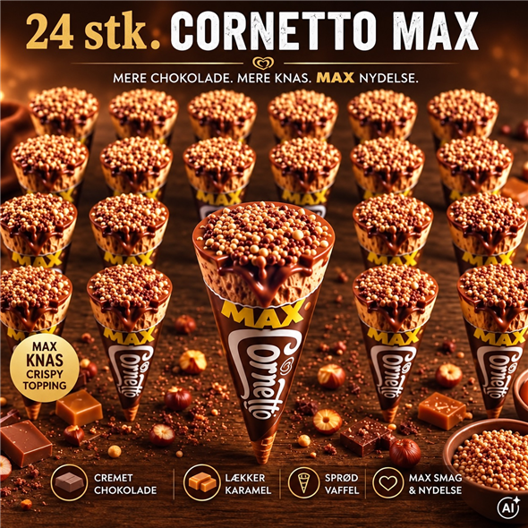 CORNETTO MAX CHOKOLADE ISVAFLER 🍫🍦