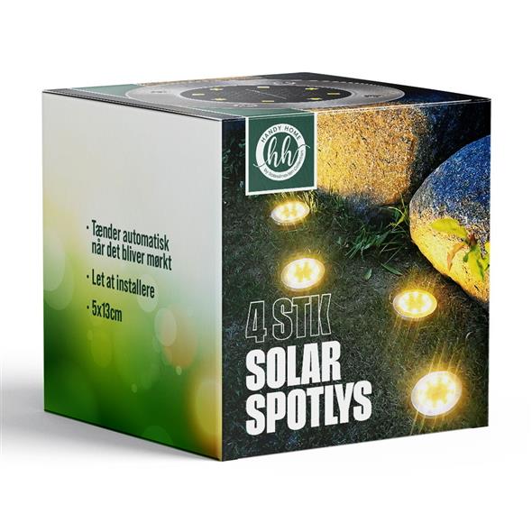Solar spot lys 4-pak