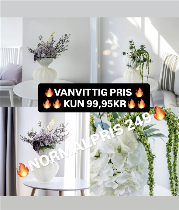 Buketter lilla og hvid