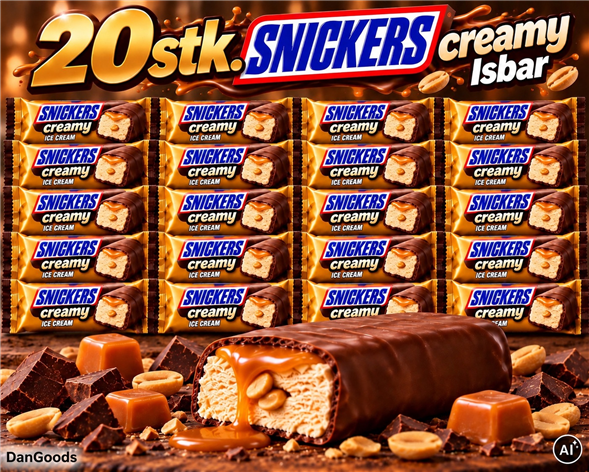 20 STK. SNICKERS PEANUT BUTTER ICE CREAM 🍫🥜