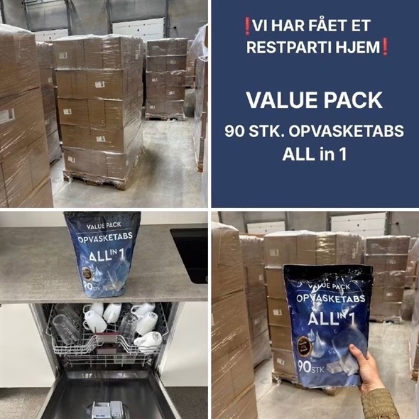 Opvaske tabs 90 stk Stock