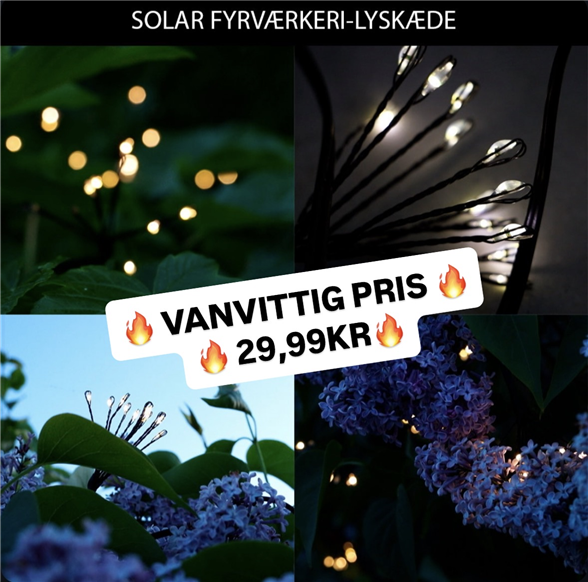 Fyrværkerilyskæde solar
