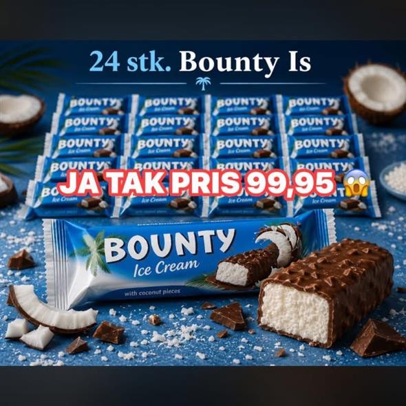 24 stk. Bounty Is 🤩