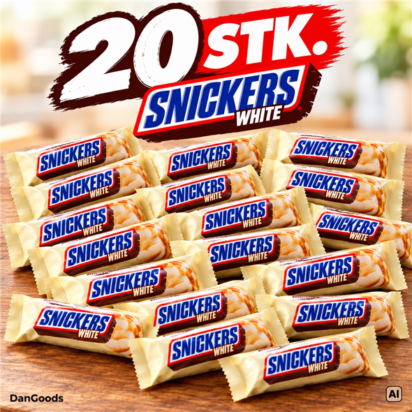 20 STK. SNICKERS WHITE 🍫